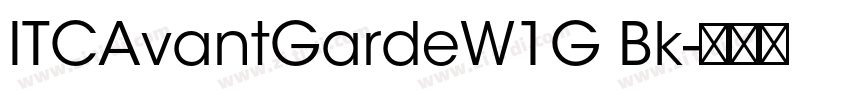 ITCAvantGardeW1G Bk字体转换